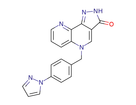 Molecular Structure of 1279716-21-0 (5-{[4-(1H-pyrazol-1-yl)phenyl]methyl}-2,5-dihydro-3H-pyrazolo[4,3-c]-1,5-naphthyridin-3-one)