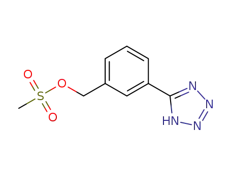Molecular Structure of 1030623-86-9 (3-(1H-tetrazol-5-yl)benzyl methanesulfonate)