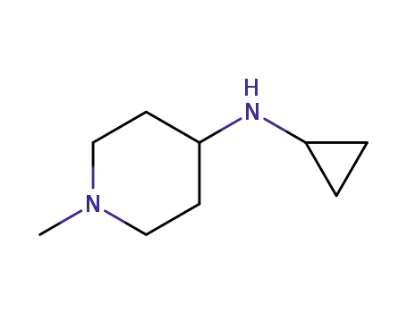 Molecular Structure of 387358-48-7 (N-CYCLOPROPYL-1-METHYLPIPERIDIN-4-AMINE)