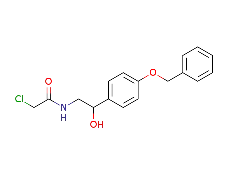Molecular Structure of 1268861-76-2 (N-[2-(4-benzyloxy-phenyl)-2-hydroxy-ethyl]-2-chloro-acetamide)