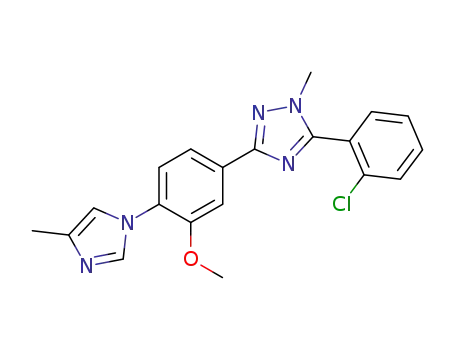 5-(2-chlorophenyl)-3-[3-methoxy-4-(4-methyl-1H-imidazol-1-yl)phenyl]-1-methyl-1H-1,2,4-triazole