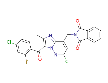 2-((6-chloro-3-(4-chloro-2-fluorobenzoyl)-2-methylimidazo[1,2-b]pyridazin-8-yl)methyl)isoindoline-1,3-dione