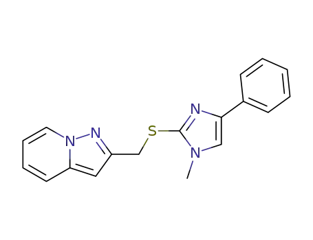 2-(1-methyl-4-phenyl-1H-imidazol-2-ylsulfanylmethyl)-pyrazolo[1,5-a]pyridine