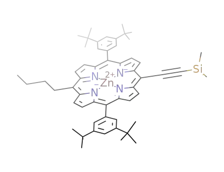 5-n-butyl-10,20-bis[3,5-di-(tert-butyl)phenyl]-15-trimethylsilylethynyl zinc porphyrin