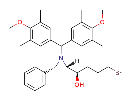 (R)-1-((2S,3S)-1-(bis(4-methoxy-3,5-dimethylphenyl)methyl)-3-phenylaziridin-2-yl)-4-bromobutan-1-ol