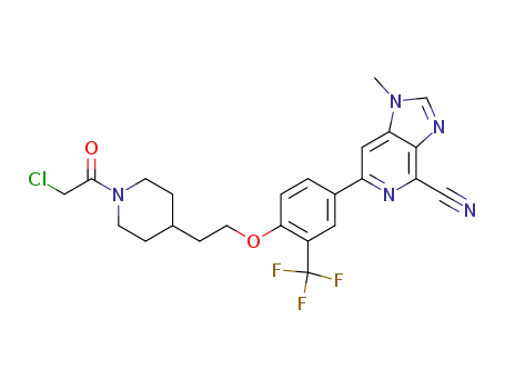 6-(4-(2-(1-(2-chloroacetyl)piperidin-4-yl)ethoxy)-3-(trifluoromethyl)phenyl)-1-methyl-1H-imidazo[4,5-c]pyridine-4-carbonitrile