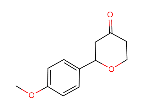 Molecular Structure of 1026692-54-5 (2-(4-Methoxyphenyl)dihydro-2H-pyran-4(3H)-one)