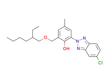 Molecular Structure of 1314118-47-2 (2-(5-chlorobenzotriazol-2-yl)-6-(2-ethylhexyloxymethyl)-4-methylphenol)