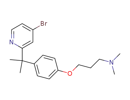 Molecular Structure of 1163707-61-6 (3-(4-(2-(4-broMopyridin-2-yl)propan-2-yl)phenoxy)-N,N-diMethylpropan-1-aMine)