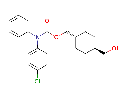 Molecular Structure of 1187856-45-6 (((1r,4r)-4-(hydroxymethyl)cyclohexyl)methyl (4-chlorophenyl)(phenyl)carbamate)