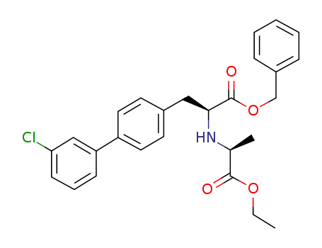 (S)-3-(3'-chlorobiphenyl-4-yl)-2-((S)-1-(ethoxycarbonylethyl)amino)propionic acid benzyl ester