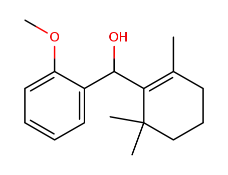 Molecular Structure of 1148136-37-1 ((2-methoxyphenyl)-(2,6,6-trimethyl-cyclohex-1-enyl)-methanol)