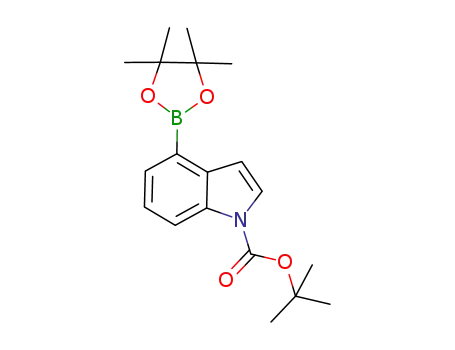 Molecular Structure of 893441-86-6 (1-Boc-indole-4-boronic Acid Pinacol Ester)