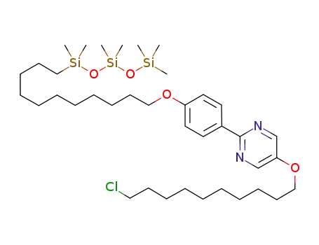 5-(10-chloro-1-decycloxy)-2-(4-(11-(1,1,1,3,3,5,5-heptamethyltrisiloxanyl)undecyloxy)phenyl)pyrimidine