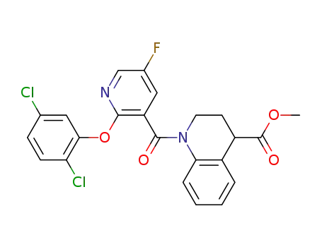 1-[2-(2,5-dichloro-phenoxy)-5-fluoro-pyridine-3-carbonyl]-1,2,3,4-tetrahydro-quinoline-4-carboxylic acid methyl ester