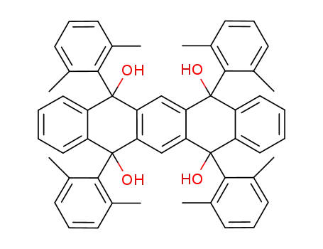Molecular Structure of 1087174-40-0 (5,7,12,14-tetrakis(2',6'-dimethylphenyl)-5,7,12,14-tetrahydroxy-5,7,12,14-tetrahydropentacene)