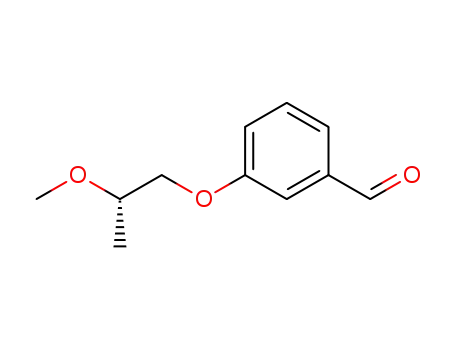 Molecular Structure of 1296309-00-6 ((S)-3-(2-methoxypropoxy)benzaldehyde)