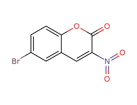 Molecular Structure of 88184-80-9 (2H-1-Benzopyran-2-one, 6-bromo-3-nitro-)