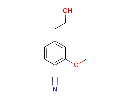 Molecular Structure of 1255207-17-0 (4-(2-Hydroxyethyl)-2-methoxybenzonitrile)