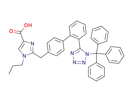 1-propyl-2-[2'-(1-trityl-1H-tetrazol-5-yl)-biphenyl-4-ylmethyl]-1H-imidazole-4-carboxylic acid