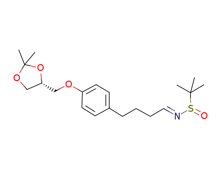 2-methylpropane-2-sulfinic acid [4-[4-((R)-2,2-dimethyl-[1,3]dioxolan-4-ylmethoxy)-phenyl]-but-(E)-ylidene]amide