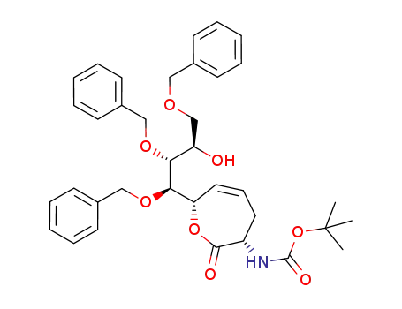 tert-butyl (3S,7S,Z)-2-oxo-7-((1R,2R,3R)-1,2,4-tris(benzyloxy)-3-hydroxybutyl)-2,3,4,7-tetrahydrooxepin-3-ylcarbamate