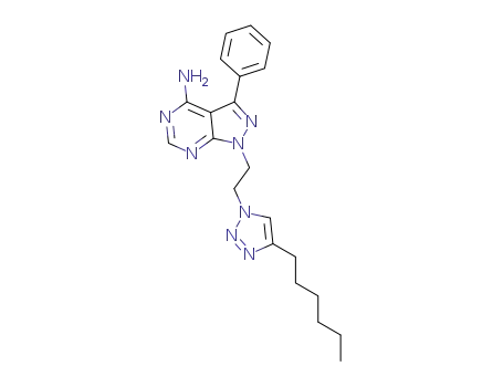 1-(2-(4-hexyl-1H-1,2,3-triazol-1-yl)ethyl)-3-phenyl-1H-pyrazolo[3,4-d]pyrimidin-4-amine