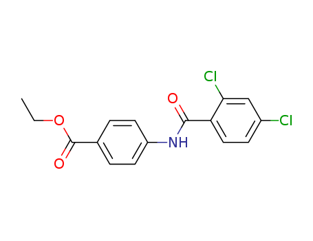 Molecular Structure of 199180-10-4 (Benzoic acid, 4-[(2,4-dichlorobenzoyl)amino]-, ethyl ester)