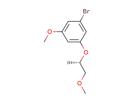 Molecular Structure of 1177420-51-7 (1-Bromo-3-methoxy-5-[(1S)-2-methoxy-1-methylethoxy]benzene)