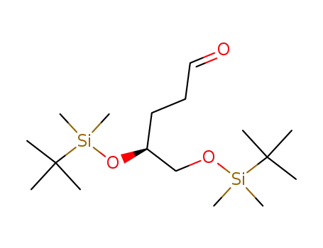 Molecular Structure of 196080-29-2 (Pentanal, 4,5-bis[[(1,1-dimethylethyl)dimethylsilyl]oxy]-, (4S)-)