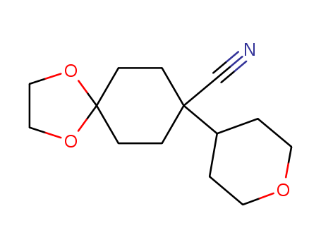 8-(tetrahydro-2H-pyran-4-yl)-1,4-dioxaspiro[4.5]decane-8-carbonitrile
