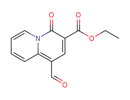 Molecular Structure of 337909-10-1 (Ethyl 1-formyl-4-oxo-4H-quinolizine-3-carboxylate)