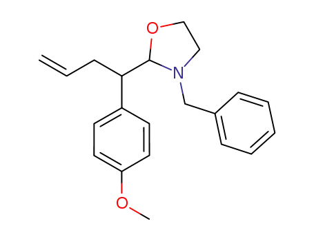 Molecular Structure of 1254367-03-7 (3-benzyl-2-[1-(4-methoxyphenyl)but-3-enyl]oxazolidine)