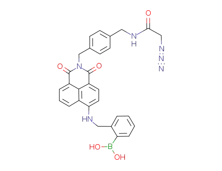 4-(2-dihydroxylboryl-benzyl)amino-N-(4'-azidoacetyl-aminomethylbenzyl)-1,8-naphthalimide