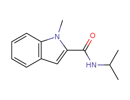 Molecular Structure of 61939-19-3 (1H-Indole-2-carboxamide, 1-methyl-N-(1-methylethyl)-)