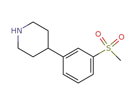 Molecular Structure of 346688-72-0 (4-(3-(Methylsulfonyl)phenyl)piperidine)