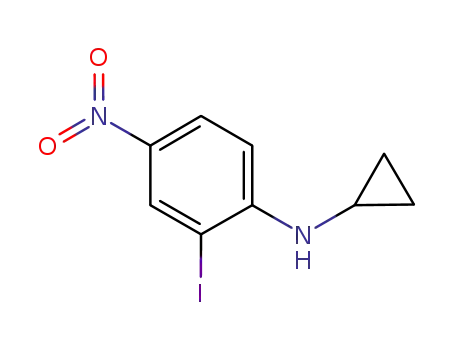 Molecular Structure of 1228357-86-5 (N-cyclopropyl-2-iodo-4-nitroaniline)