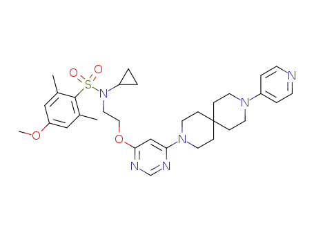 N-cyclopropyl-4-methoxy-2,6-dimethyl-N-(2-(6-(9-(pyridin-4-yl)-3,9-diazaspiro[5.5]undecan-3-yl)pyrimidin-4-yloxy)ethyl)benzenesulfonamide