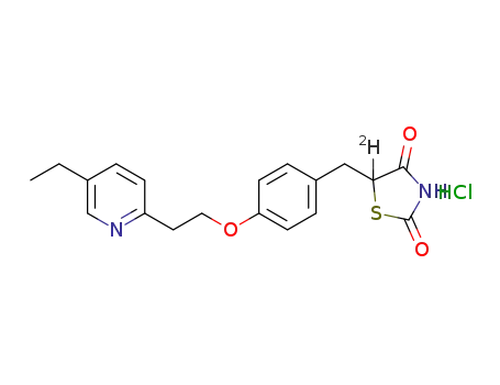 (+/-)-5-{4-[2-(5-ethylpyridin-2-yl)ethoxy]benzyl}-(5-<sup>(2)</sup>H)-1,3-thiazolidine-2,4-dione hydrochloride