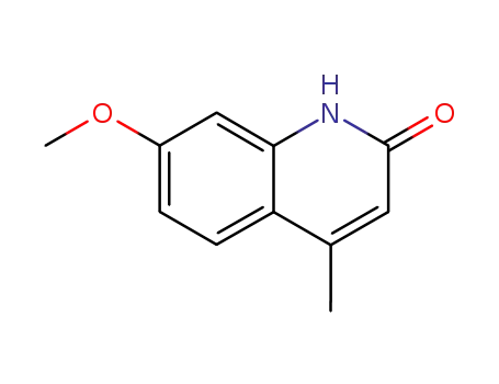 Molecular Structure of 40053-37-0 (7-METHOXY-4-METHYL-QUINOLIN-2-OL)