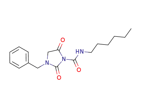 Molecular Structure of 1071511-63-1 (3-benzyl-2,5-dioxoimidazolidine-1-hexylcarboxamide)