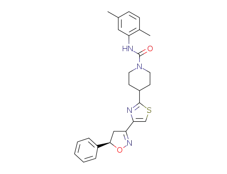 1-[4-[4-[(5R)-4,5-dihydro-5-phenyl-3-isoxazolyl]-2-thiazolyl]-1-piperidinyl]-N-[2,5-dimethylphenyl]carboxamide