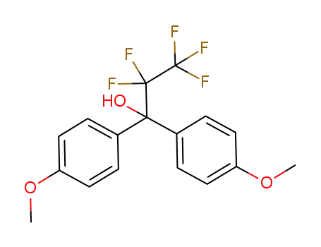 Molecular Structure of 722491-64-7 (2,2,3,3,3-PENTAFLUORO-1,1-BIS(4-METHOXYPHENYL) PROPANOL)