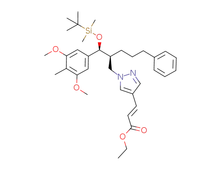 ethyl (2E)-3-(1-{(2S)-2-[(S)-(3,5-dimethoxy-4-methylphenyl)(hydroxy)methyl]-5-phenylpentyl}-1H-pyrazol-4-yl)acrylate