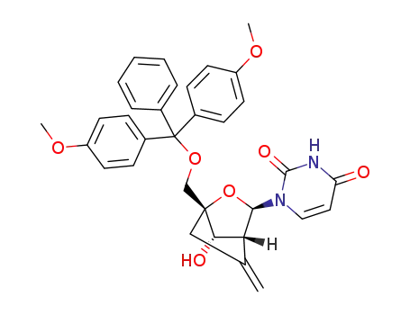 (1R,3R,4R,7S)-1-(4,4'-dimethoxytrityloxymethyl)-7-hydroxy-5-methylene-3-(uracil-1-yl)-2-oxabicyclo[2.2.1]heptane