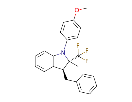 Molecular Structure of 1092116-64-7 ((-)-(2S,3S)-3-benzyl-1-(4-methoxyphenyl)-2-methyl-2-(trifluoromethyl)indoline)