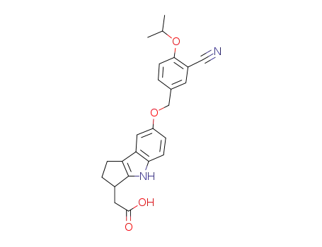 2-(7-(3-cyano-4-isopropoxybenzyloxy)-1,2,3,4-tetrahydrocyclopenta[b]indol-3-yl)acetic acid