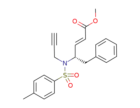 methyl (2E,4S)-4-{N-(prop-2-ynyl)-4-toluenesulfonamido}-5-phenylpent-2-enoate