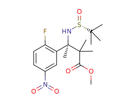 (S)-3-(2-fluoro-5-nitro-phenyl)-2,2-dimethyl-3-((R)-2-methyl-propane-2-sulfinylamino)-butyric acid methyl ester