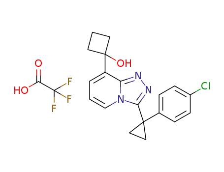 1-(3-(1-(4-chlorophenyl)cyclopropyl)-[1,2,4]triazolo[4,3-a]pyridine-8-yl)cyclobutanol trifluoroacetate